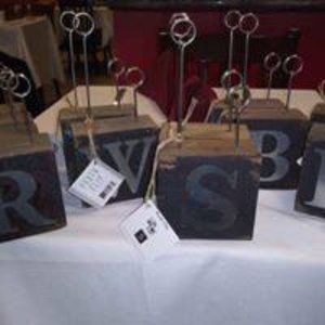 Monogram photo clip holder  letters R,S,W,B,J,H